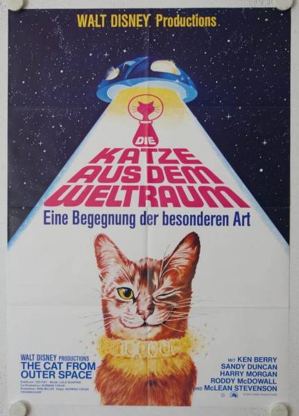 The Cat from Outer Space original release german movie poster